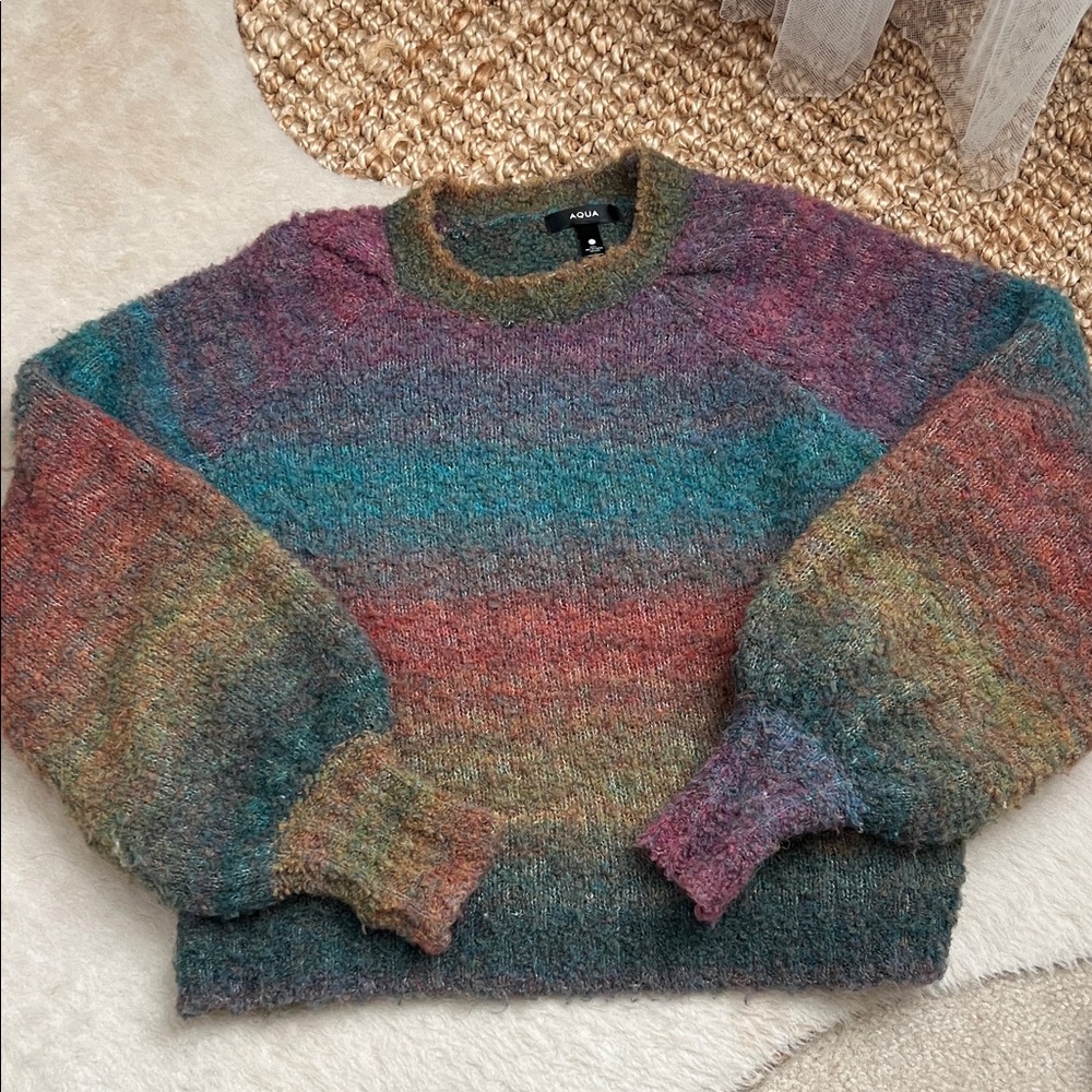 Aqua rainbow sweater